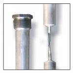 Aluminum Zinc Anode Rod - .800 x 3/4 x 44" hex head flexible anode, Model# AR139